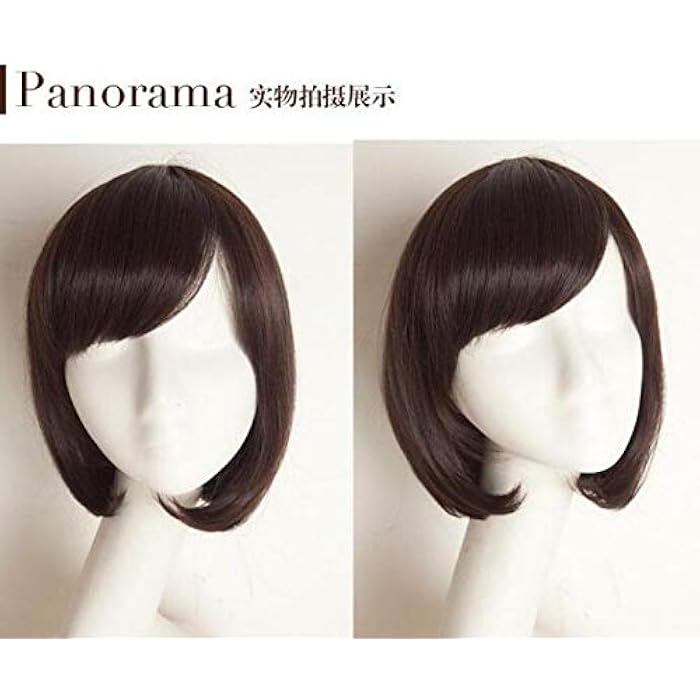 DILLARDS Summer Style Short Inclined Bangs Brown Wigs For Women -H150 - Image 4